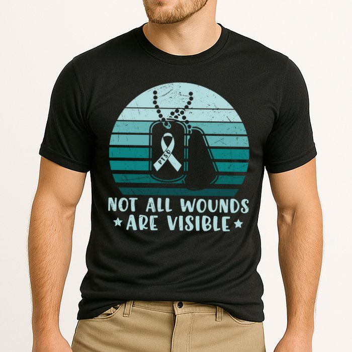 PTSD Awareness Hope Support Love Not All Wounds Are Visible Cooling Performance Crew T-Shirt