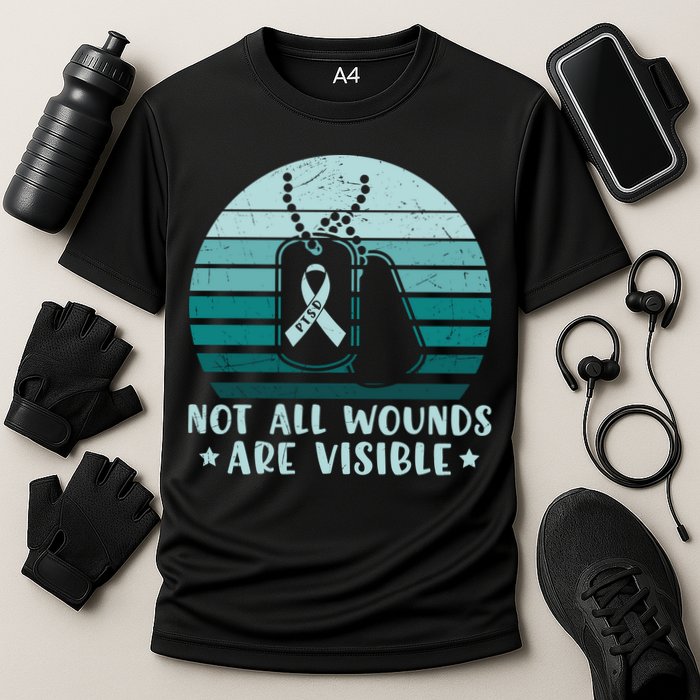 PTSD Awareness Hope Support Love Not All Wounds Are Visible Cooling Performance Crew T-Shirt
