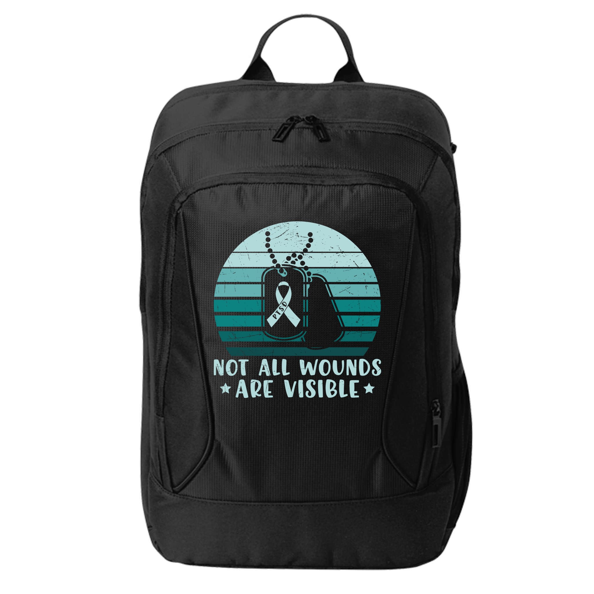 PTSD Awareness Hope Support Love Not All Wounds Are Visible City Backpack