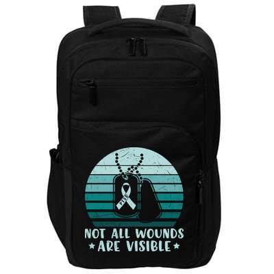 PTSD Awareness Hope Support Love Not All Wounds Are Visible Impact Tech Backpack