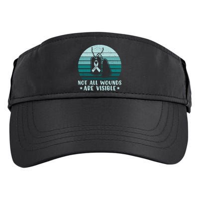 PTSD Awareness Hope Support Love Not All Wounds Are Visible Adult Drive Performance Visor