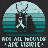 PTSD Awareness Hope Support Love Not All Wounds Are Visible Adult Drive Performance Visor