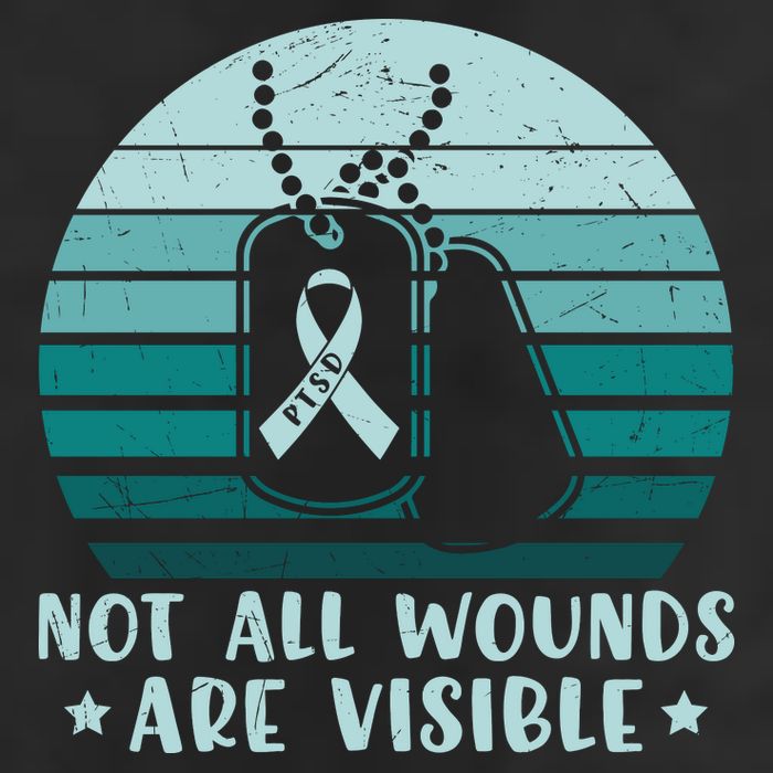 PTSD Awareness Hope Support Love Not All Wounds Are Visible Adult Drive Performance Visor
