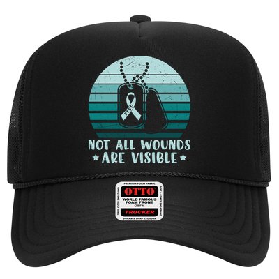 PTSD Awareness Hope Support Love Not All Wounds Are Visible Trucker Hat
