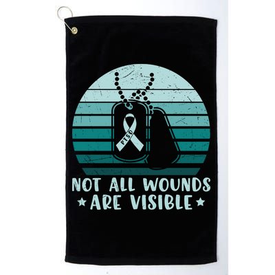 PTSD Awareness Hope Support Love Not All Wounds Are Visible Golf Towel