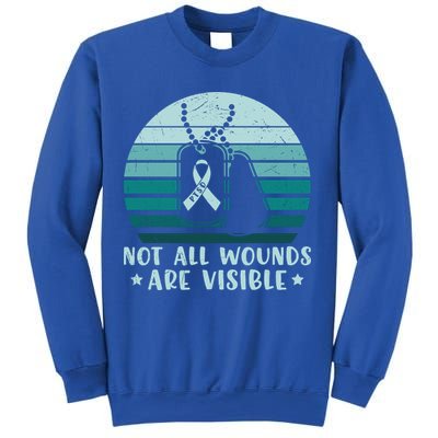 PTSD Awareness Hope Support Love Not All Wounds Are Visible Sweatshirt