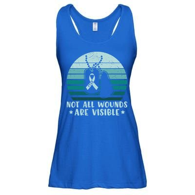PTSD Awareness Hope Support Love Not All Wounds Are Visible Ladies Essential Flowy Tank
