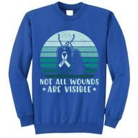 PTSD Awareness Hope Support Love Not All Wounds Are Visible Tall Sweatshirt