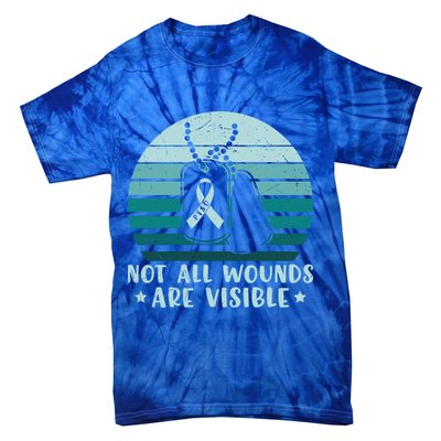 PTSD Awareness Hope Support Love Not All Wounds Are Visible Tie-Dye T-Shirt