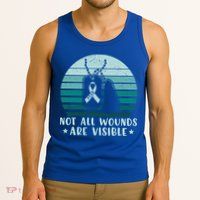 PTSD Awareness Hope Support Love Not All Wounds Are Visible Tank Top