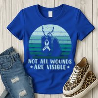 PTSD Awareness Hope Support Love Not All Wounds Are Visible Womens T-Shirt