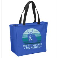 PTSD Awareness Hope Support Love Not All Wounds Are Visible Zip Tote Bag