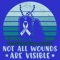 PTSD Awareness Hope Support Love Not All Wounds Are Visible Zip Tote Bag