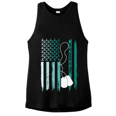 PTSD Awareness Hope Support Love Not All Wounds Are Visible Ladies PosiCharge Tri-Blend Wicking Tank