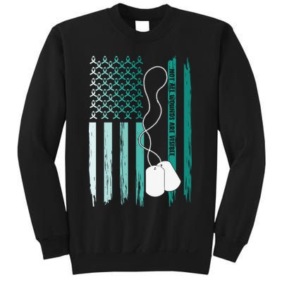 PTSD Awareness Hope Support Love Not All Wounds Are Visible Sweatshirt