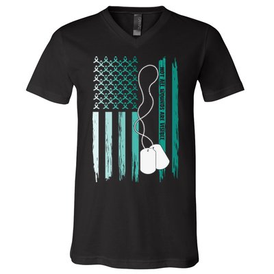 PTSD Awareness Hope Support Love Not All Wounds Are Visible V-Neck T-Shirt