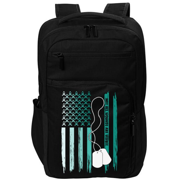PTSD Awareness Hope Support Love Not All Wounds Are Visible Impact Tech Backpack