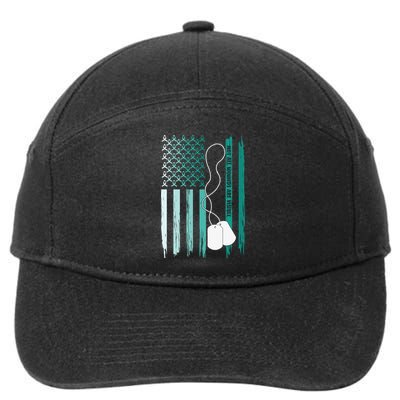 PTSD Awareness Hope Support Love Not All Wounds Are Visible 7-Panel Snapback Hat