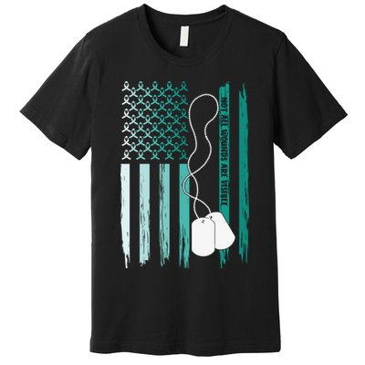 PTSD Awareness Hope Support Love Not All Wounds Are Visible Premium T-Shirt