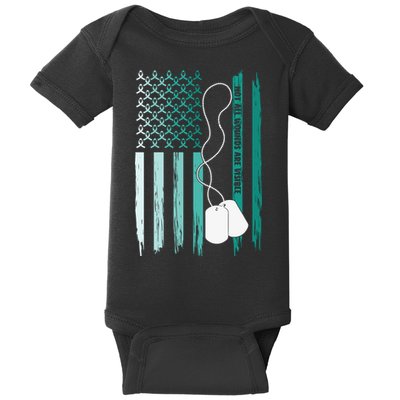 PTSD Awareness Hope Support Love Not All Wounds Are Visible Baby Bodysuit
