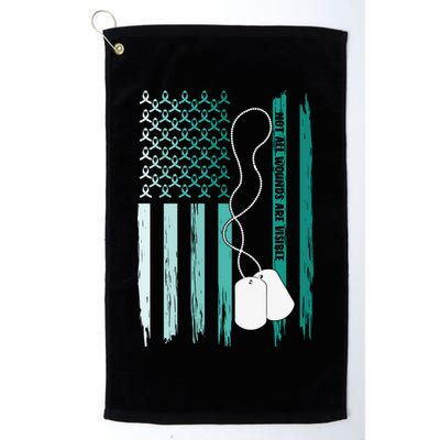 PTSD Awareness Hope Support Love Not All Wounds Are Visible Golf Towel