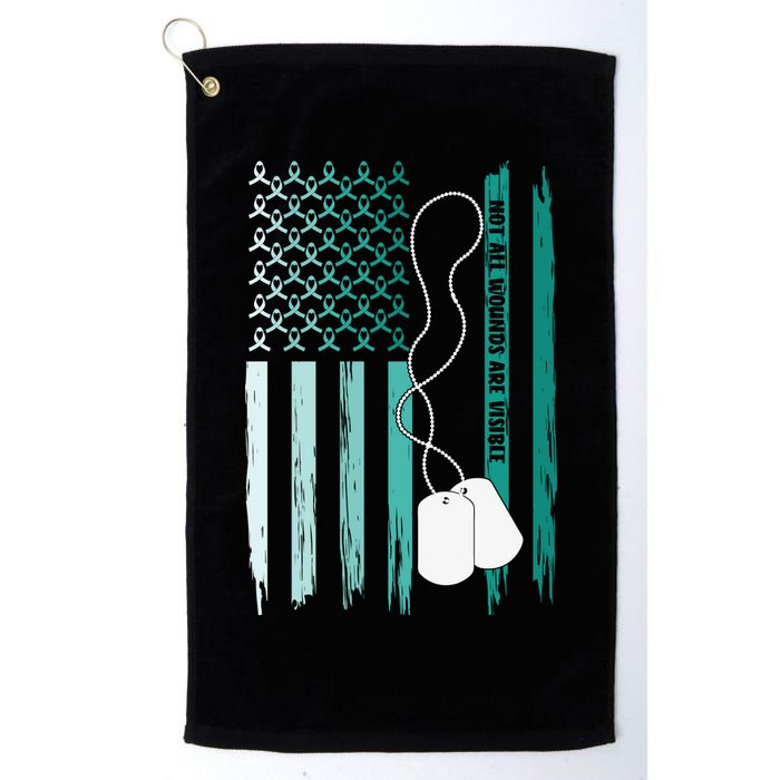 PTSD Awareness Hope Support Love Not All Wounds Are Visible Golf Towel