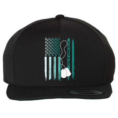 PTSD Awareness Hope Support Love Not All Wounds Are Visible Wool Snapback Cap