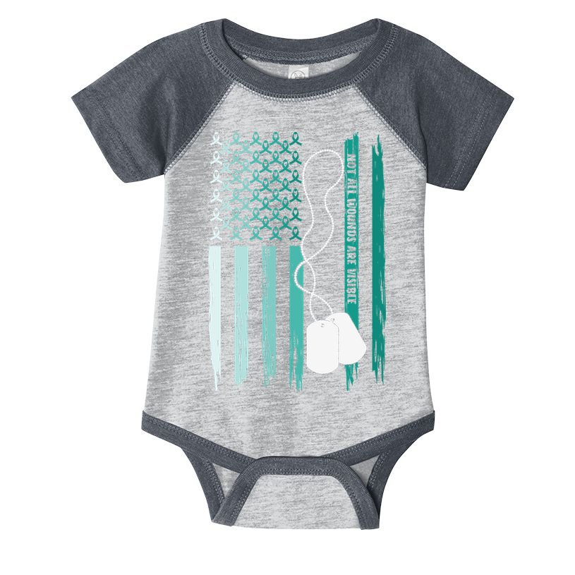 PTSD Awareness Hope Support Love Not All Wounds Are Visible Infant Baby Jersey Bodysuit