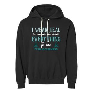 PTSD Awareness Hope Support Love Garment-Dyed Fleece Hoodie