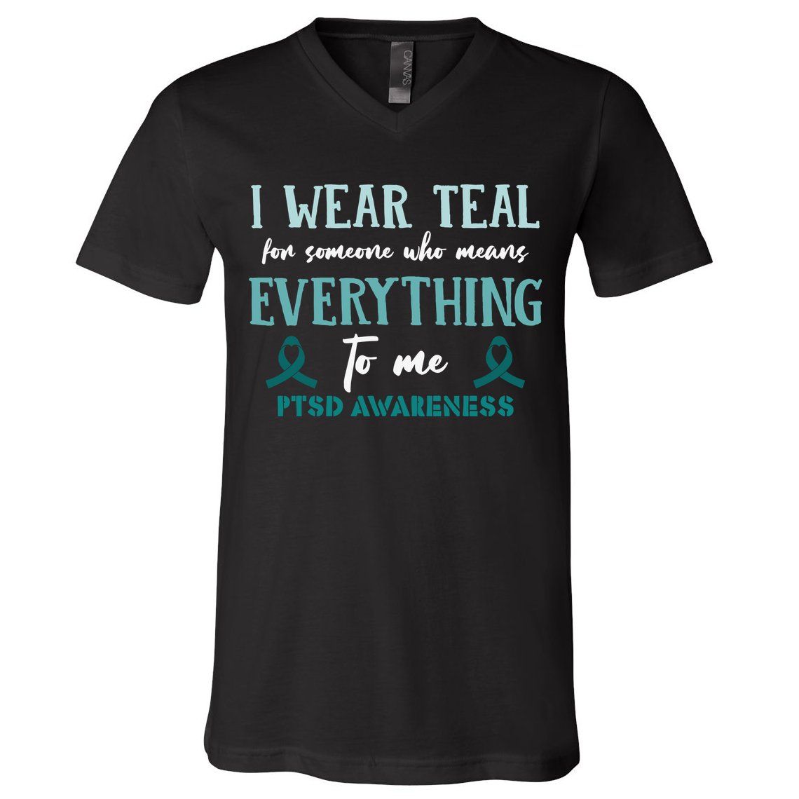 PTSD Awareness Hope Support Love V-Neck T-Shirt