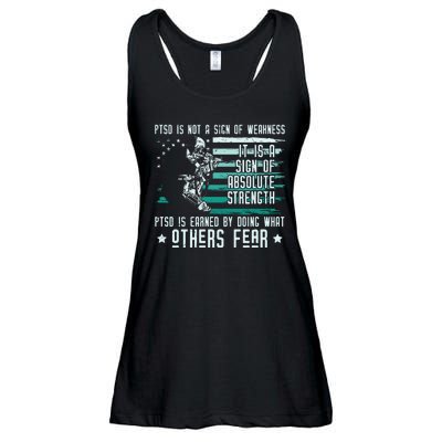 PTSD Awareness Hope Support Love Not All Wounds Are Visible Ladies Essential Flowy Tank