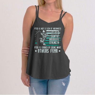 PTSD Awareness Hope Support Love Not All Wounds Are Visible Women's Strappy Tank