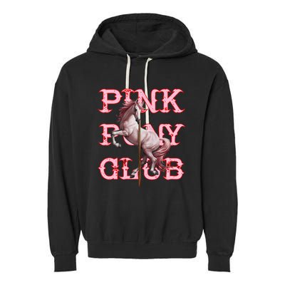 Pony And Heels Lover Clubs Disco Birthday Cowgirl Garment-Dyed Fleece Hoodie