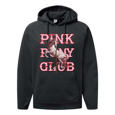 Pony And Heels Lover Clubs Disco Birthday Cowgirl Performance Fleece Hoodie