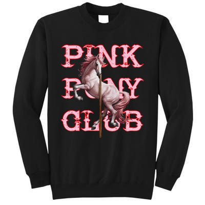 Pony And Heels Lover Clubs Disco Birthday Cowgirl Tall Sweatshirt