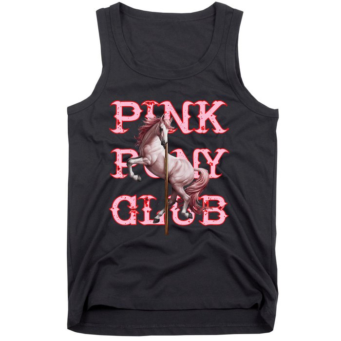 Pony And Heels Lover Clubs Disco Birthday Cowgirl Tank Top