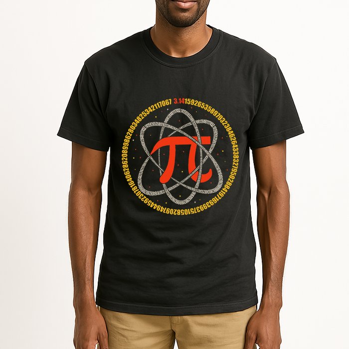 Pi Atom Happy Pi Day Pi Number 3.14 Math Teacher Student .Png Tall T-Shirt