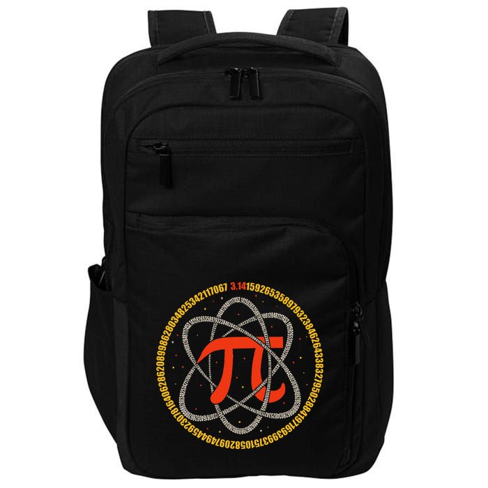 Pi Atom Happy Pi Day Pi Number 3.14 Math Teacher Student .Png Impact Tech Backpack