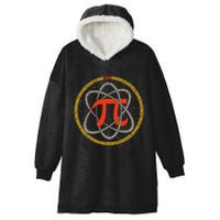 Pi Atom Happy Pi Day Pi Number 3.14 Math Teacher Student .Png Hooded Wearable Blanket