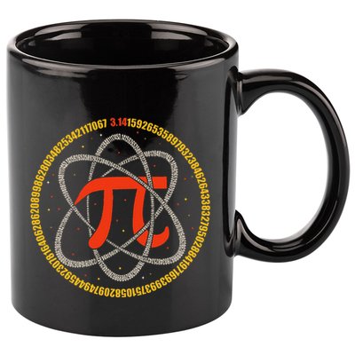 Pi Atom Happy Pi Day Pi Number 3.14 Math Teacher Student .Png 11oz C Handle Ceramic Mug