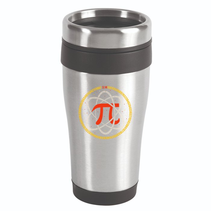 Pi Atom Happy Pi Day Pi Number 3.14 Math Teacher Student .Png 16oz Travel Tumbler