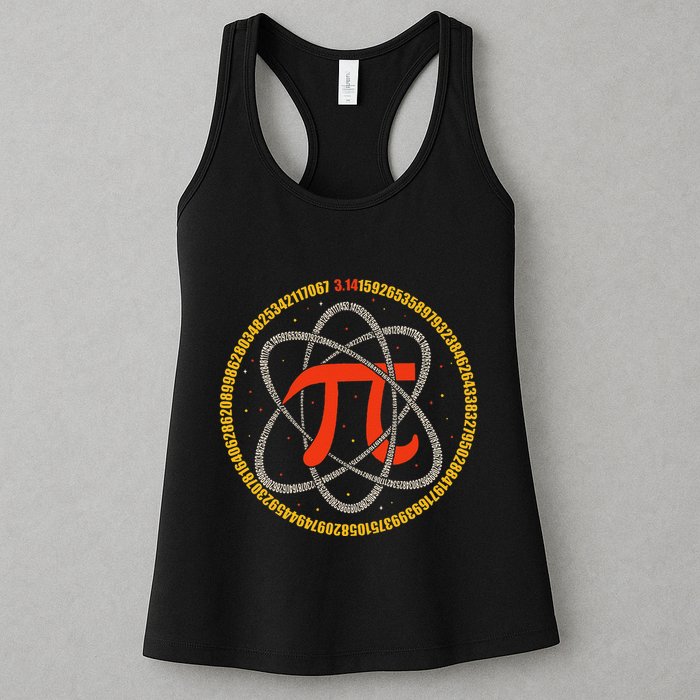Pi Atom Happy Pi Day Pi Number 3.14 Math Teacher Student .Png Womens Tank Top
