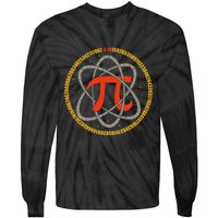 Pi Atom Happy Pi Day Pi Number 3.14 Math Teacher Student .Png Tie-Dye Long Sleeve Shirt