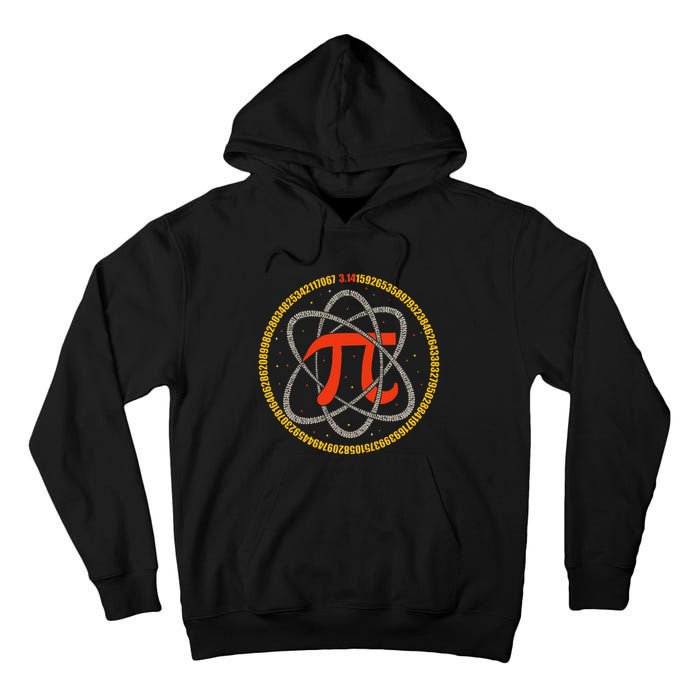 Pi Atom Happy Pi Day Pi Number 3.14 Math Teacher Student .Png Tall Hoodie