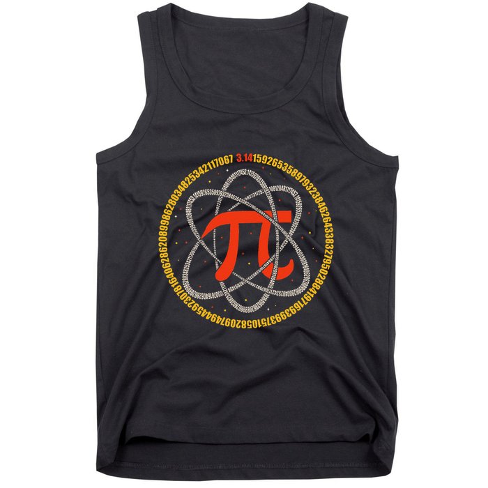 Pi Atom Happy Pi Day Pi Number 3.14 Math Teacher Student .Png Tank Top