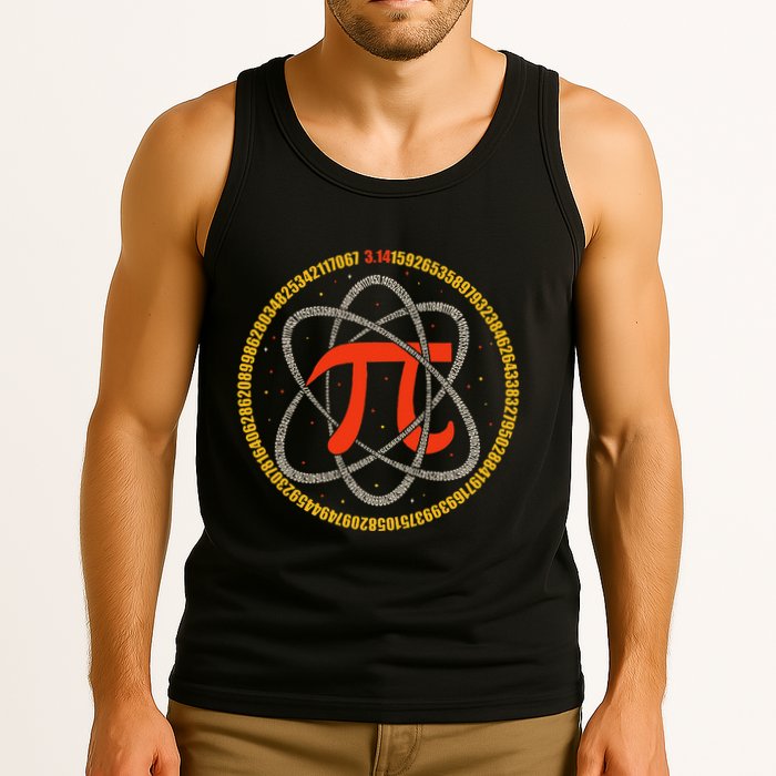 Pi Atom Happy Pi Day Pi Number 3.14 Math Teacher Student .Png Tank Top