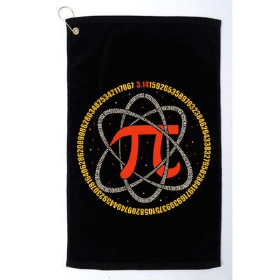 Pi Atom Happy Pi Day Pi Number 3.14 Math Teacher Student .Png Golf Towel
