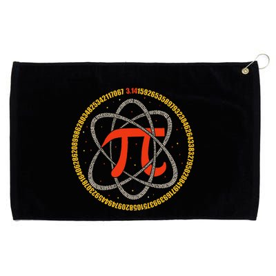 Pi Atom Happy Pi Day Pi Number 3.14 Math Teacher Student .Png Grommeted Golf Towel