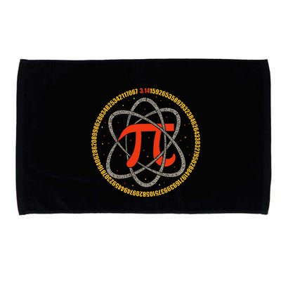 Pi Atom Happy Pi Day Pi Number 3.14 Math Teacher Student .Png Microfiber Hand Towel