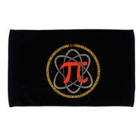 Pi Atom Happy Pi Day Pi Number 3.14 Math Teacher Student .Png Microfiber Hand Towel